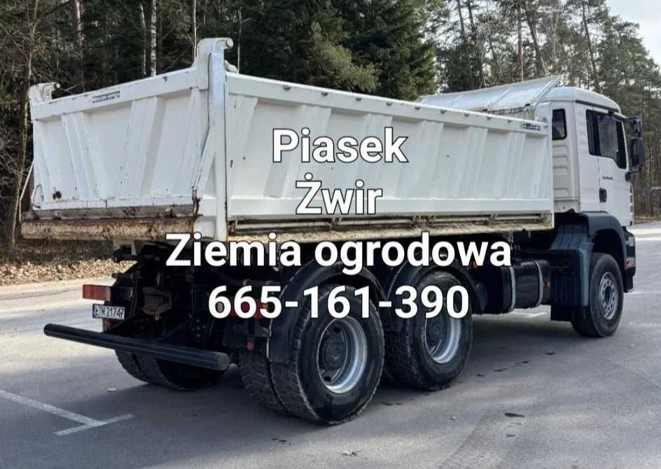 Sprzedaż i transport piasku, piasek siany, ziemia ogrodowa, czarnoziem