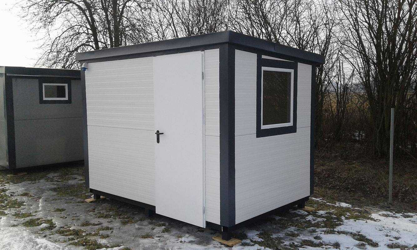 KONTENER BIUROWY 2×4 m – drzwi Hörmann, 2 okna, pełna elektryka