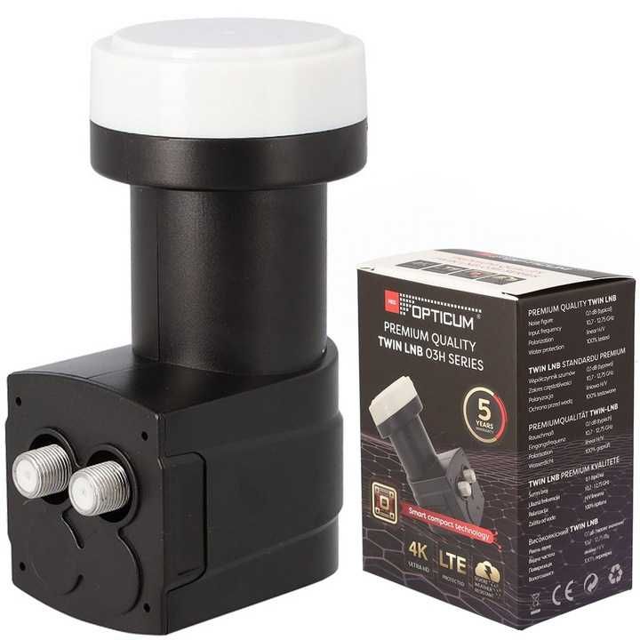 KONWERTER TWIN OPTICUM Premium LNB 03H 0,1dB full hd 4k canal+ polsat