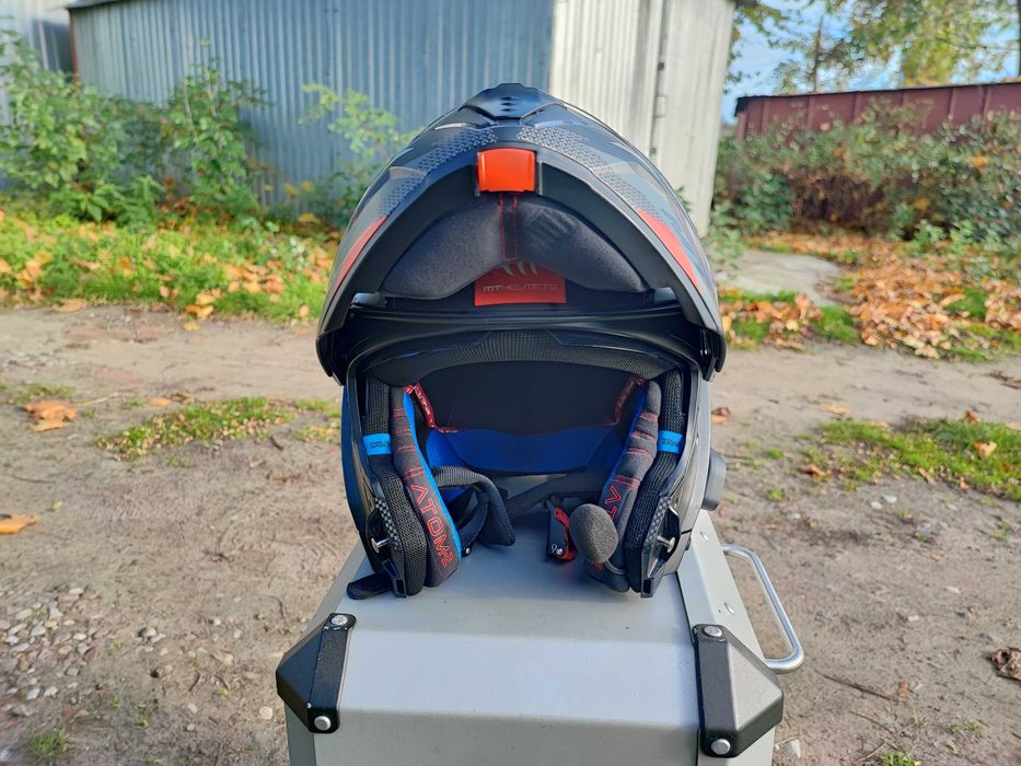 Kask motocyklowy szczękowy MT ATOM 2 SV BAST BLACK/GREY  XXL