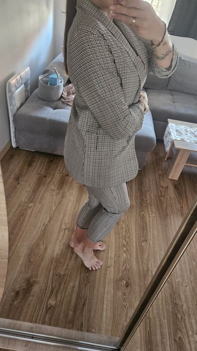 Komplet marynarka+spodnie elegancko sportowy jak nowy S/M