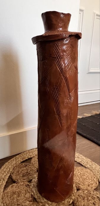 Vaso barro cor teracota.