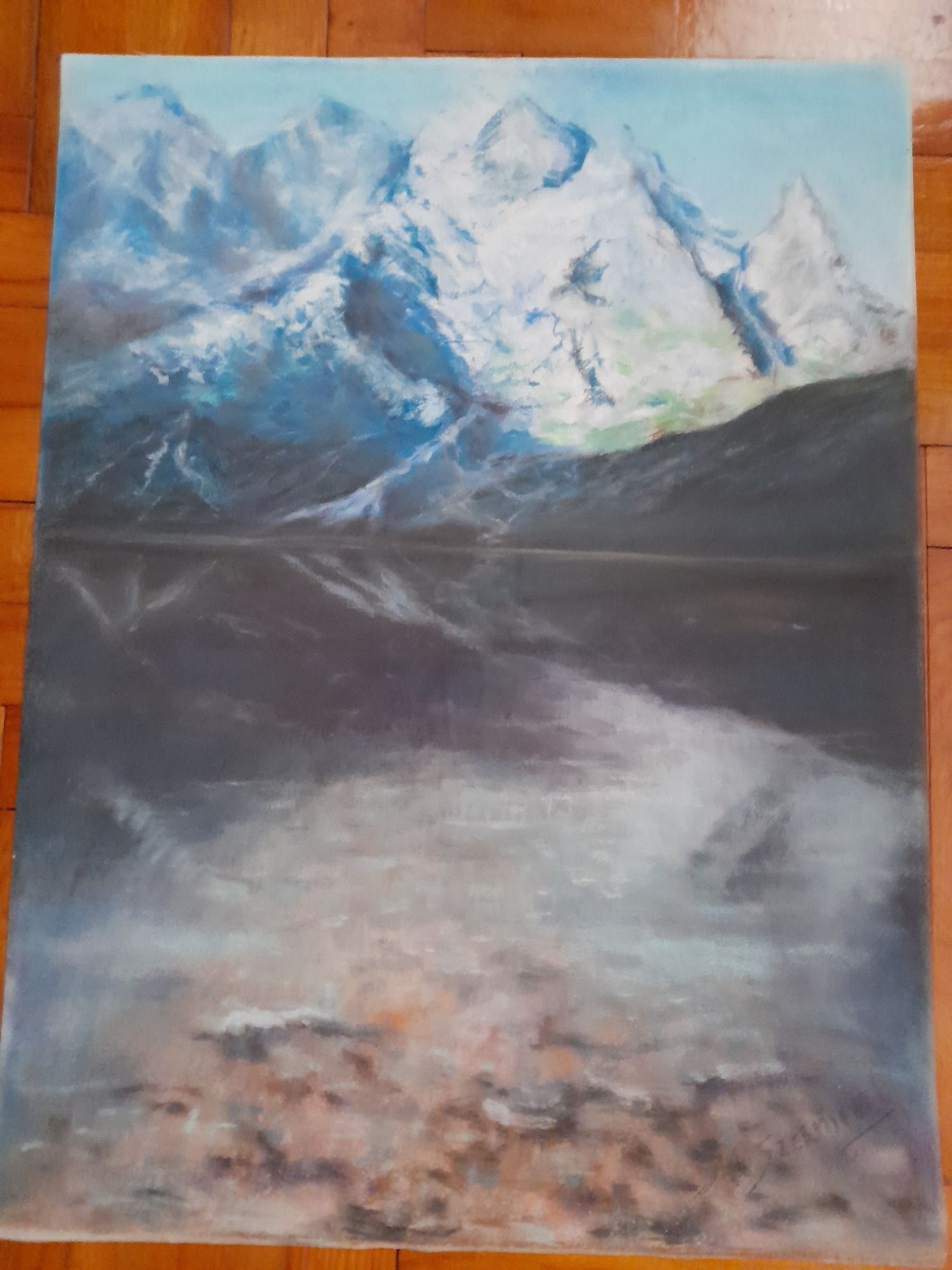 Morskie Oko obraz pastela 45x60