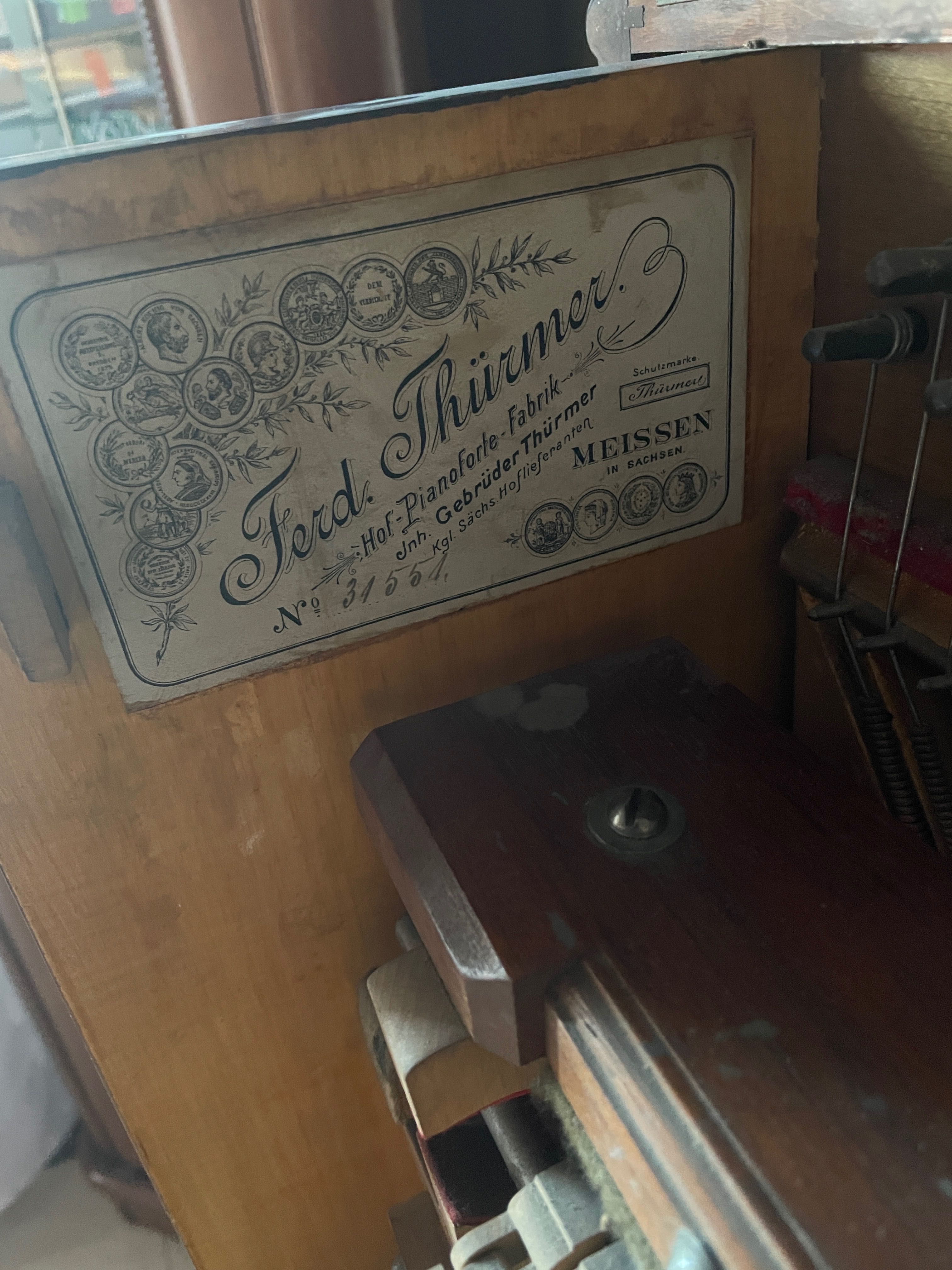 Niemieckie pianino Thürmer / E.D. Maetzke (Görlitz)