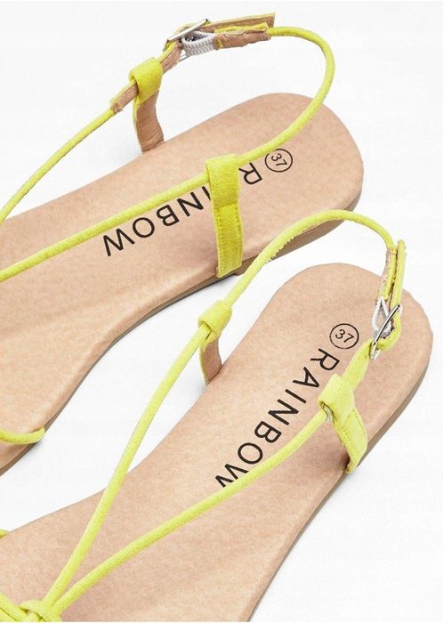 B.P.C sandały z koniakowymi paskami ^40