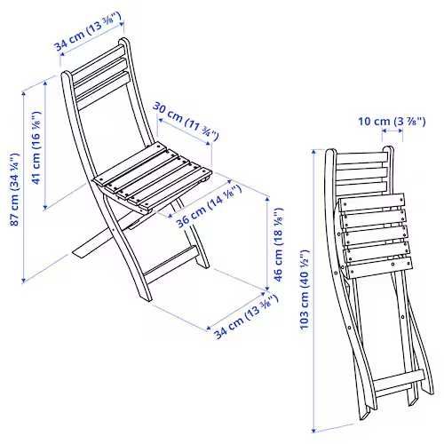 Stół + 2 krzesła (IKEA Askholmen)