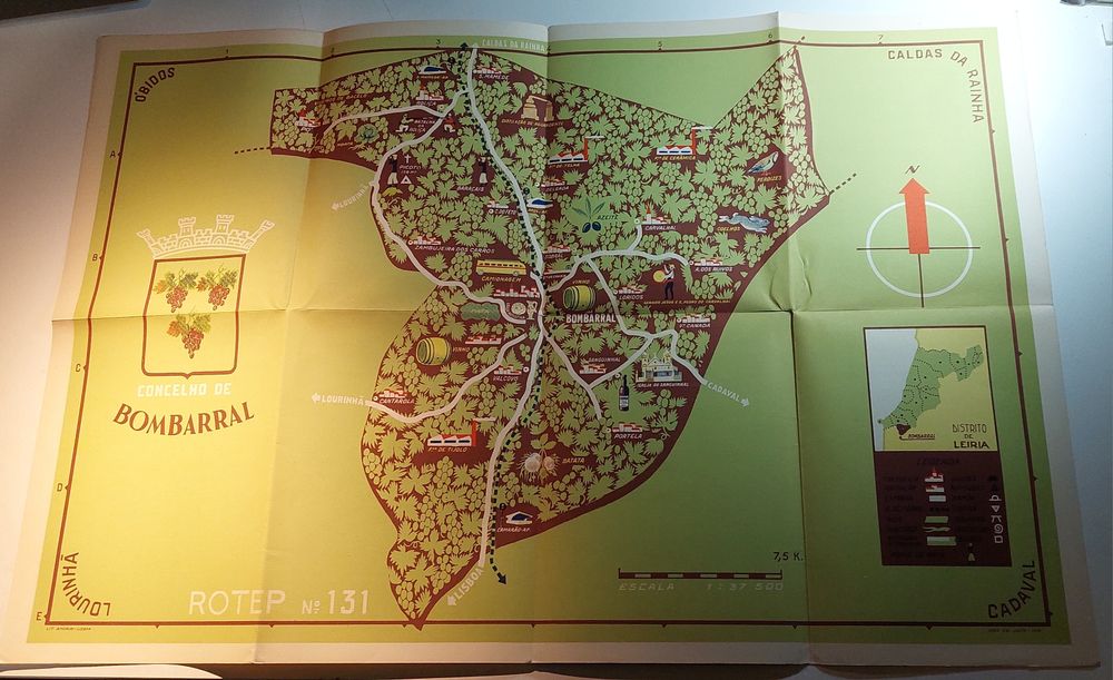 Bombarral - Roteiro ROTEP | Incluí Mapa Desdobrável