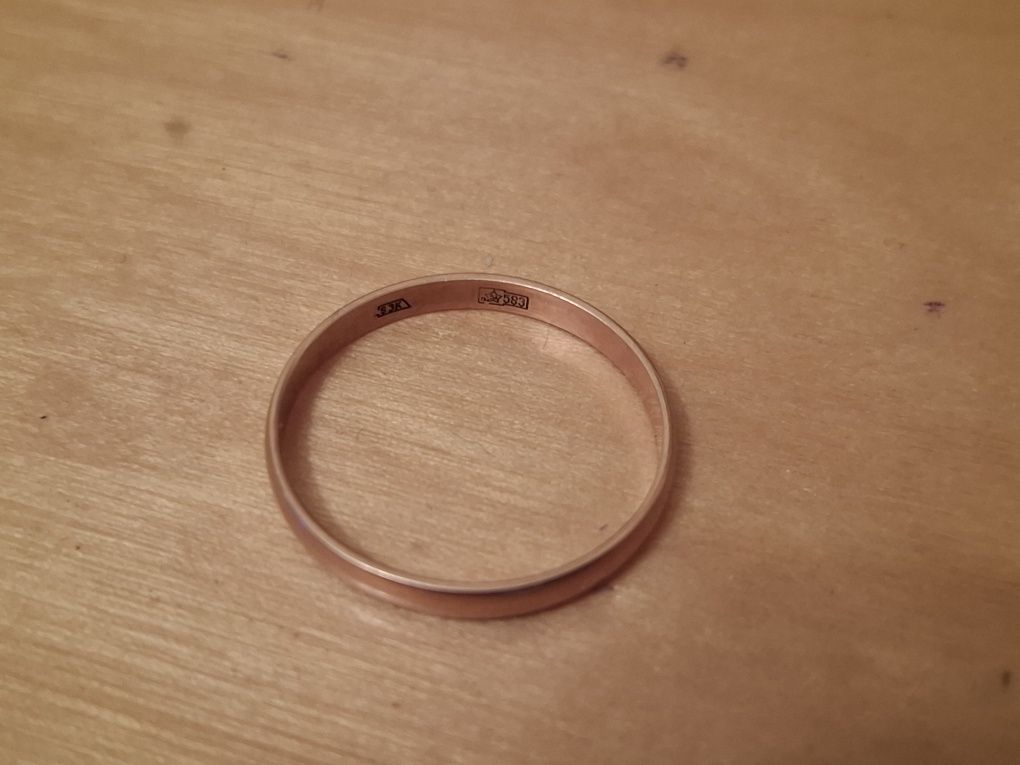 Obrączka złota radziecką Dora 1,83 g, proba 583