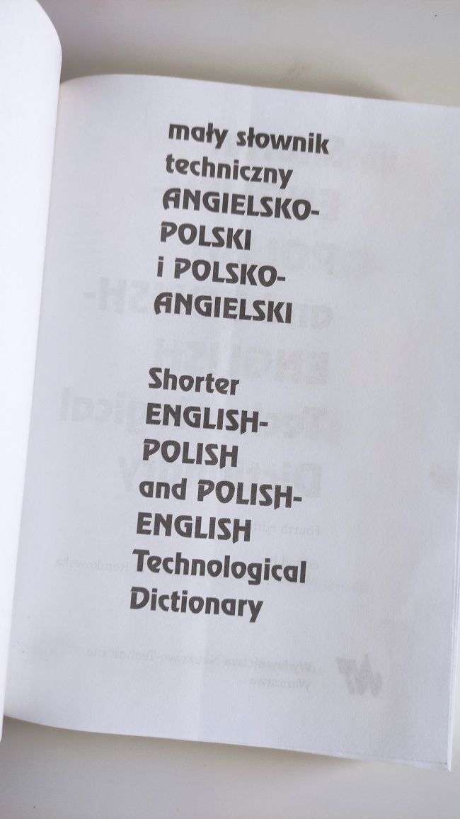 Mały słownik techniczny angielski polski naukowy
