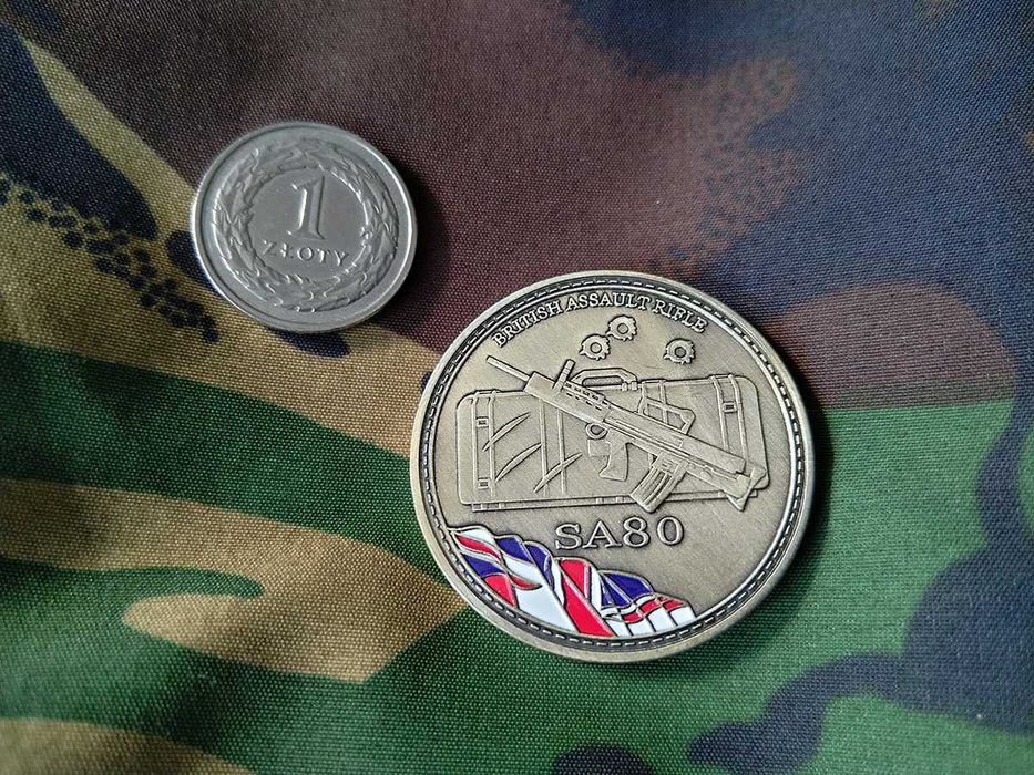 Challenge coin Brytyjski system broni strzeleckiej SA80