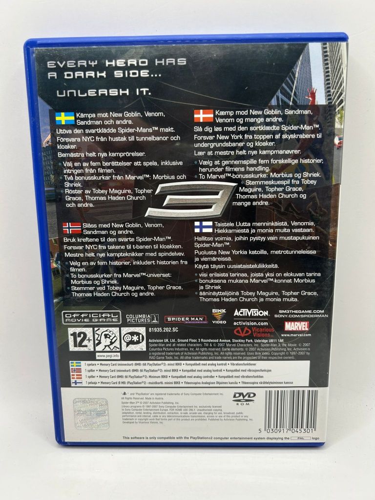 Spider-man 3 Ps2 nr 5568
