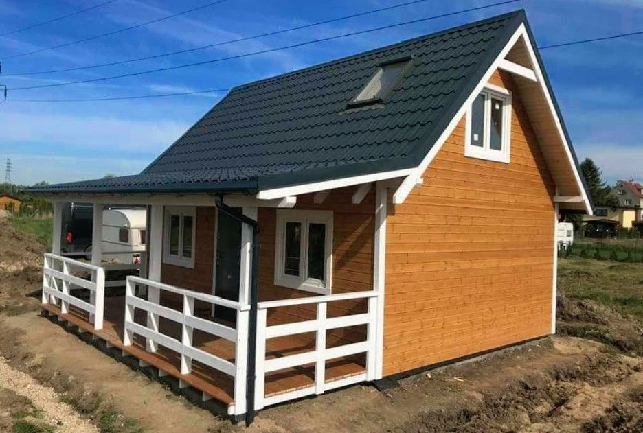 Domek z antresolą 35 m2 Letniskowy lub Całoroczny,