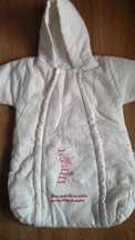 Baby Colibra ocieplany Śpiworek 56-62cm 0-3m aniołki chrzest