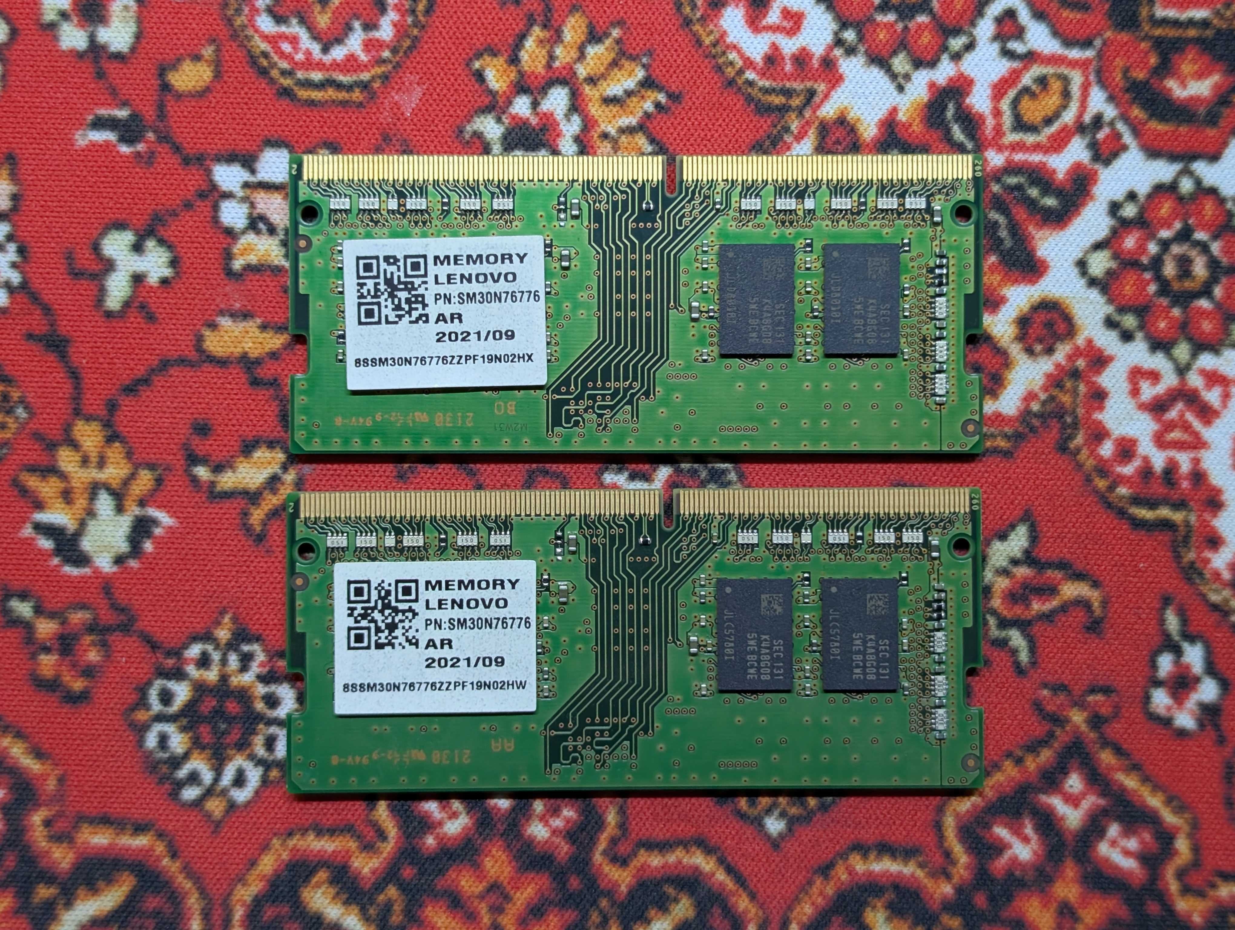 Оперативна пам'ять DDR4 16(8+8) Gb Samsung SODIMM DDR4 2x8Gb 1Rx8 3200