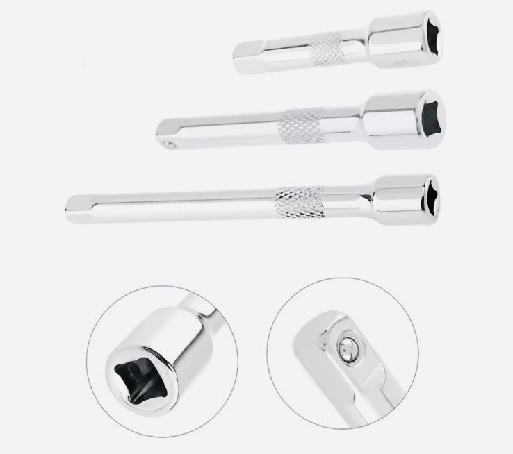 Набор удлинителей на головки трещотки 1/4 Подовжувач 50/75/100 мм 3шт