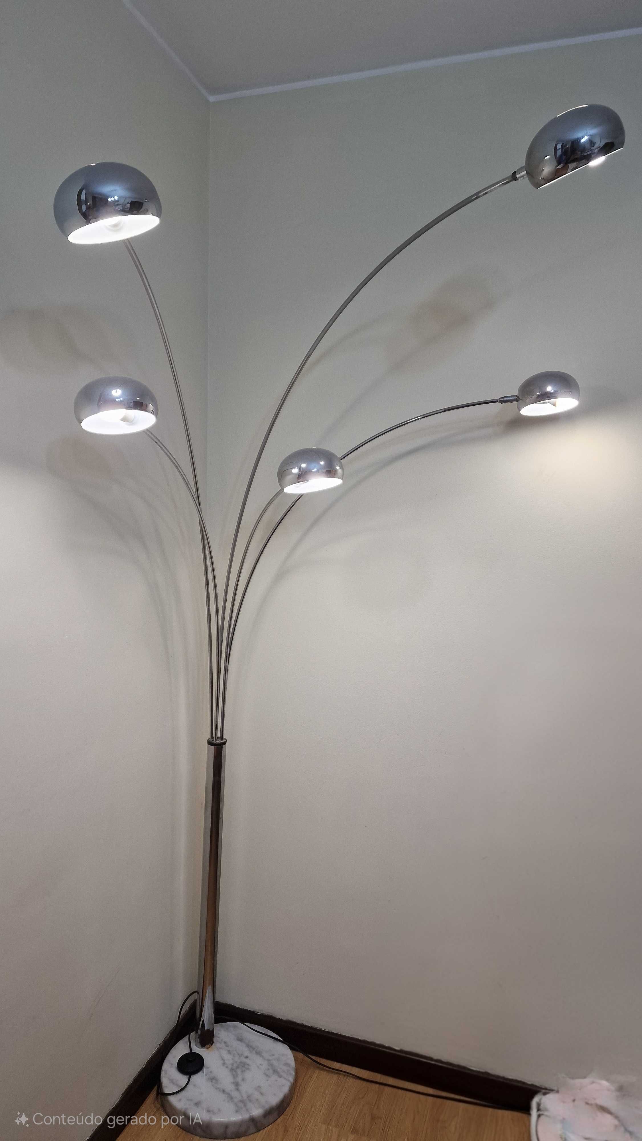 Vendo candeiro de 5 lampadas pe em granito