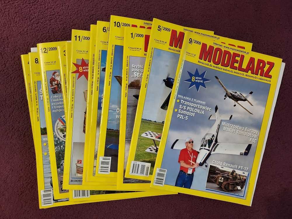 Modelarz rok 2009 komplet 12 numerów