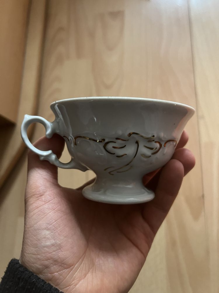 Serwis kawowy herbaciany porcelana polska Walbrzych filiżanki