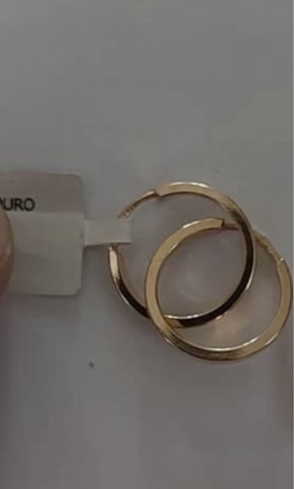 Argolas ouro 19k 3.4g