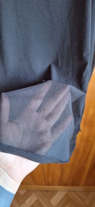 Czarna koronkowa koszulka nocna m