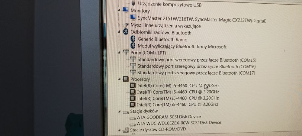 Komputer Stacjonarny + Monitor Samsung+Gry Intel Core (TM) i5-4460 3.2