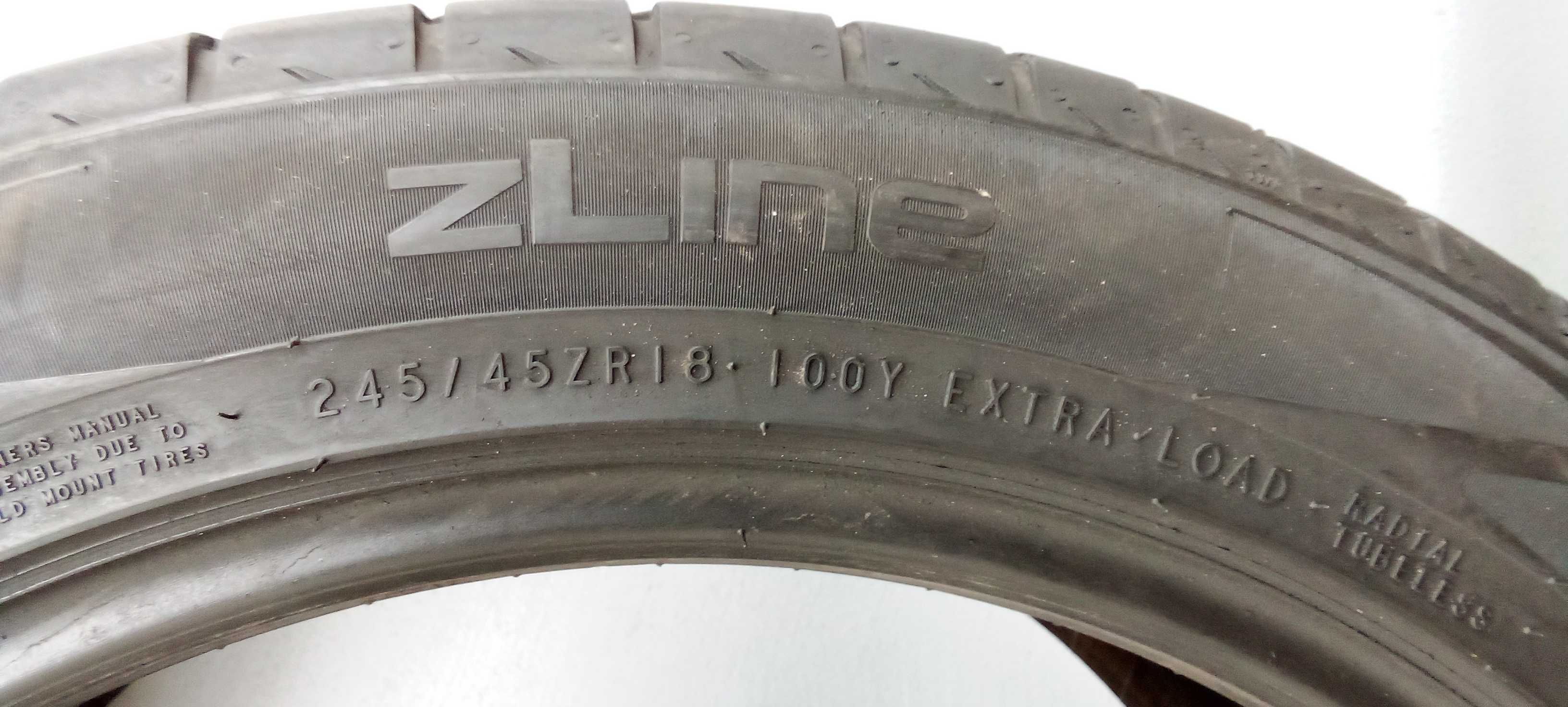 Pojedyncza Opona Letnia Nokian ZLine 245x45x18 100Y XL 4,6mm