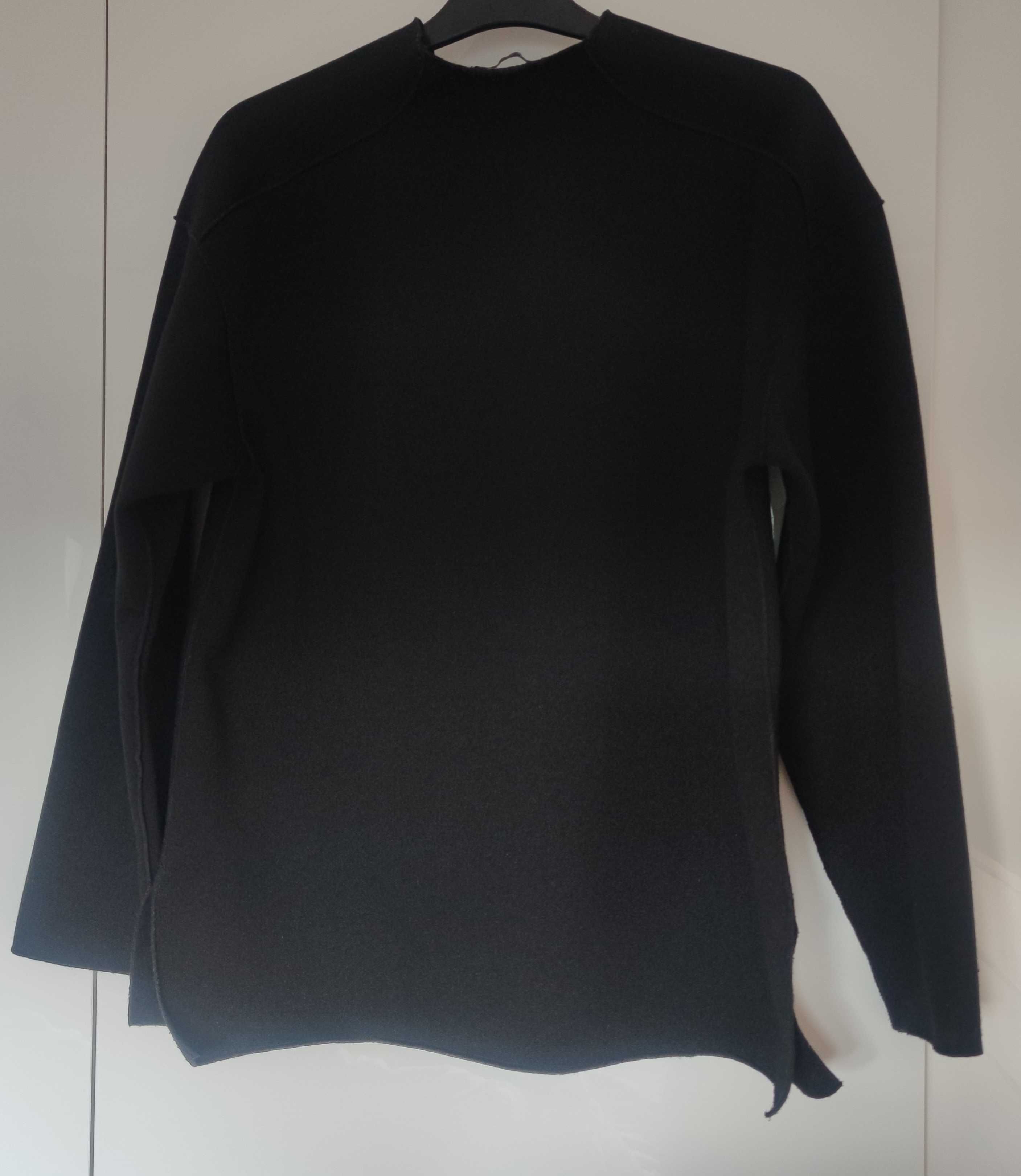 Zara bluza sweter oversize dzianinowa z dzianiny zamek półgolf M L