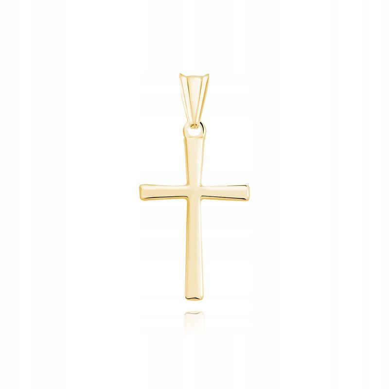 Elegancki Pozłacany Srebrny Krzyż Pr 925 Piękny Krzyżyk Na Prezent + G