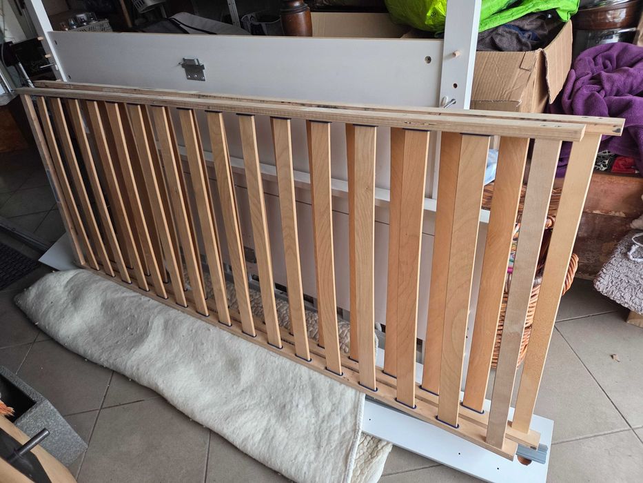 Ikea Hemnes-łóżko podwójne,białe160x200, stelaż-belka metalowa gratis!