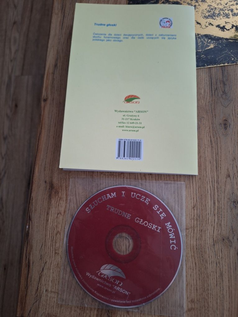 Książka logopedyczna z płytą CD Trudne głoski