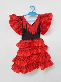 Sukienka flamenco hiszpańska
