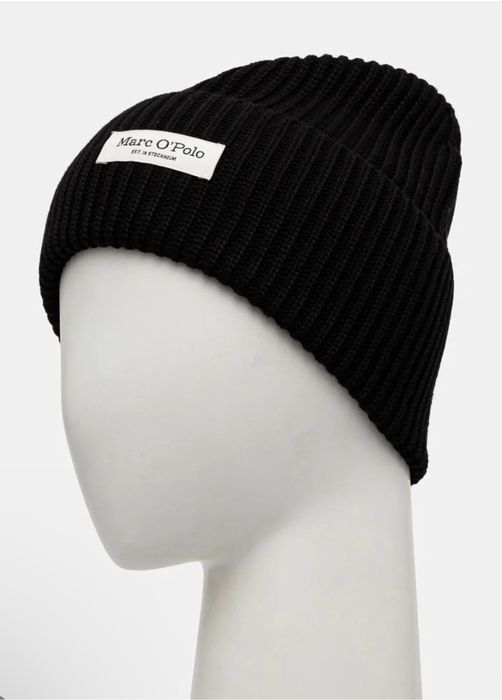 Чорна вязана шапка бавона Marc O Polo