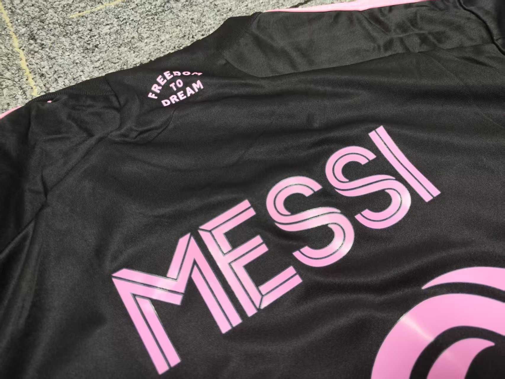 Czarna koszulka wyjazdowa Inter Miami Fan Edition nr 10 Messi R.M