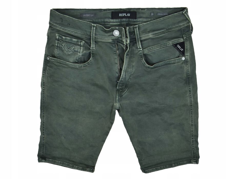 Replay Anbass Short Męskie Spodenki Jeansowe 31 Hyperxflex