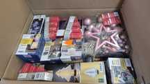 Box świąteczny 12kg świece ozdoby lampki