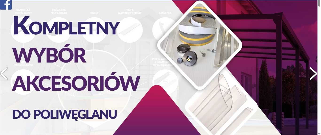 Poliwęglan komorowy i lity + akcesoria + dojazd