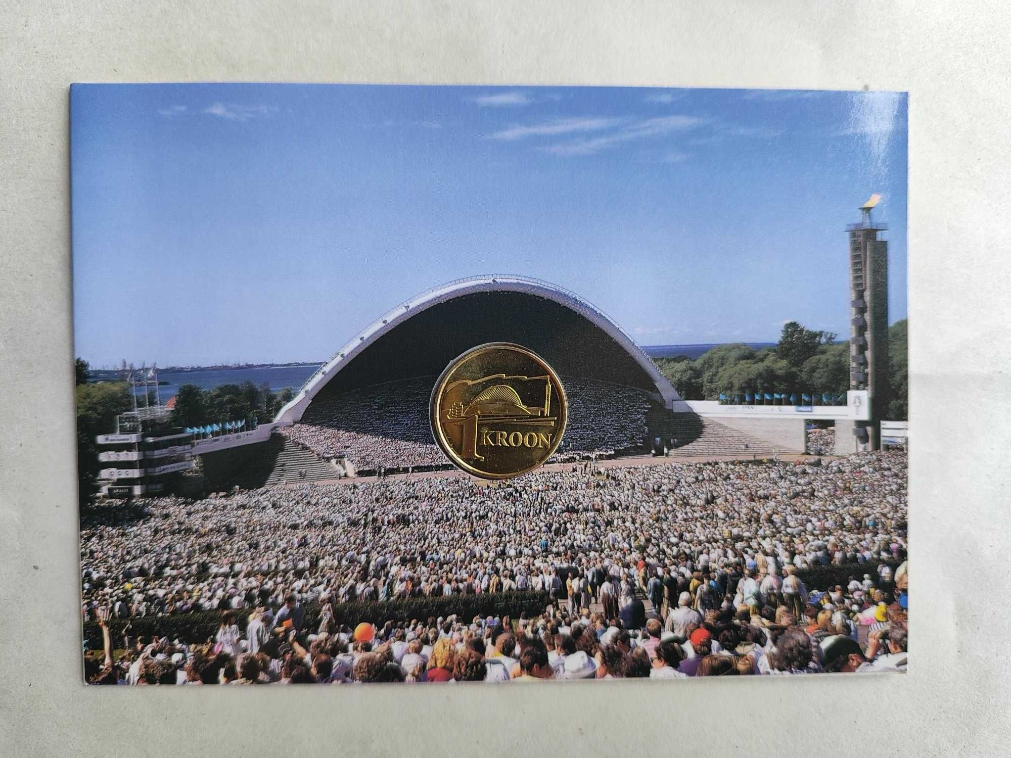 1 coroa comemorativa de 1999 - Festival da Canção da Estónia (UNC)