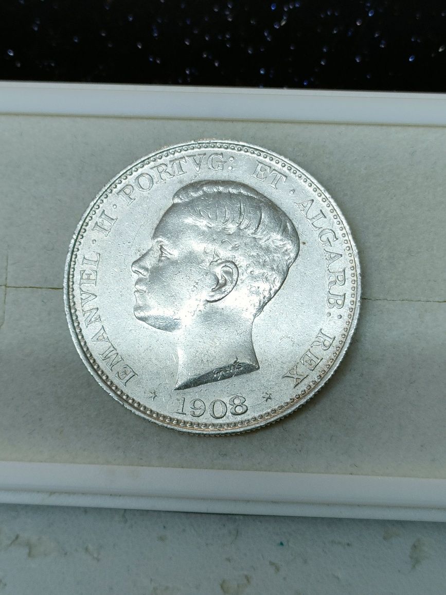 Moeda 500 Reis 1908 Prata