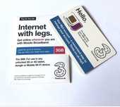2x Starter Three UK Karta SIM Card Prepaid Aktywny