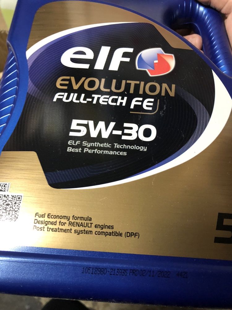 Масло 5w30/Elf 5w30 5л LLX -1565/Elf 5w30 5л full-tech fe - 1355