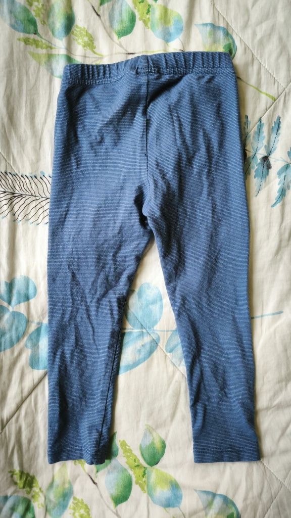 Granatowe legginsy ze srebrną nitką Disney Marie 98