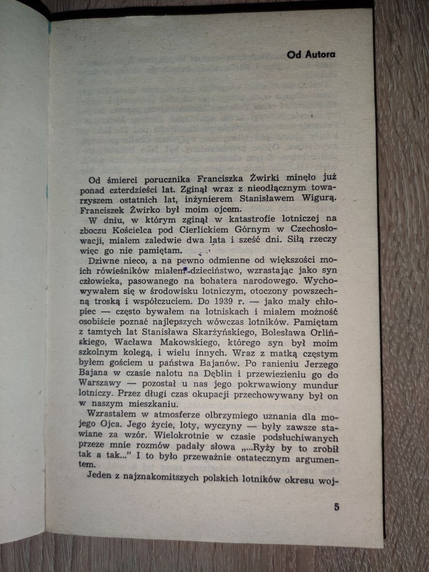 Książka o pilocie Franciszek Żwirko Henryk Żwirko