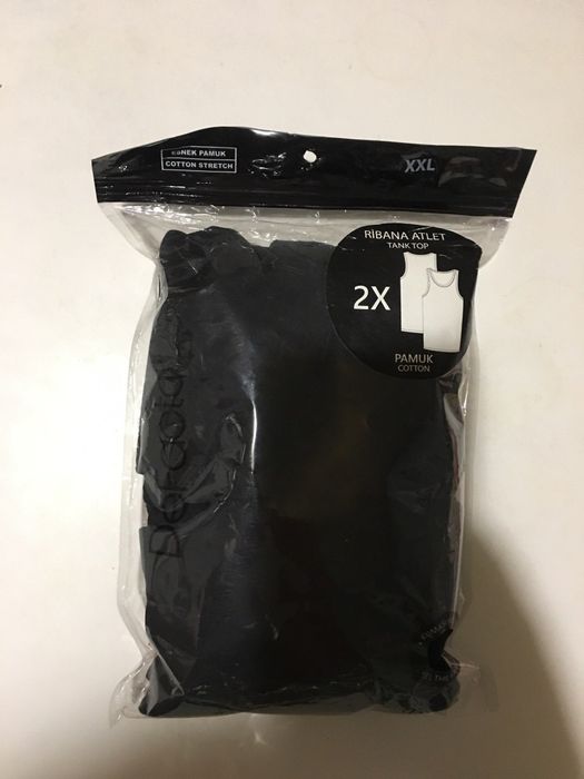 Майка чоловіча, 2 майки в упаковці, XXL, чорний