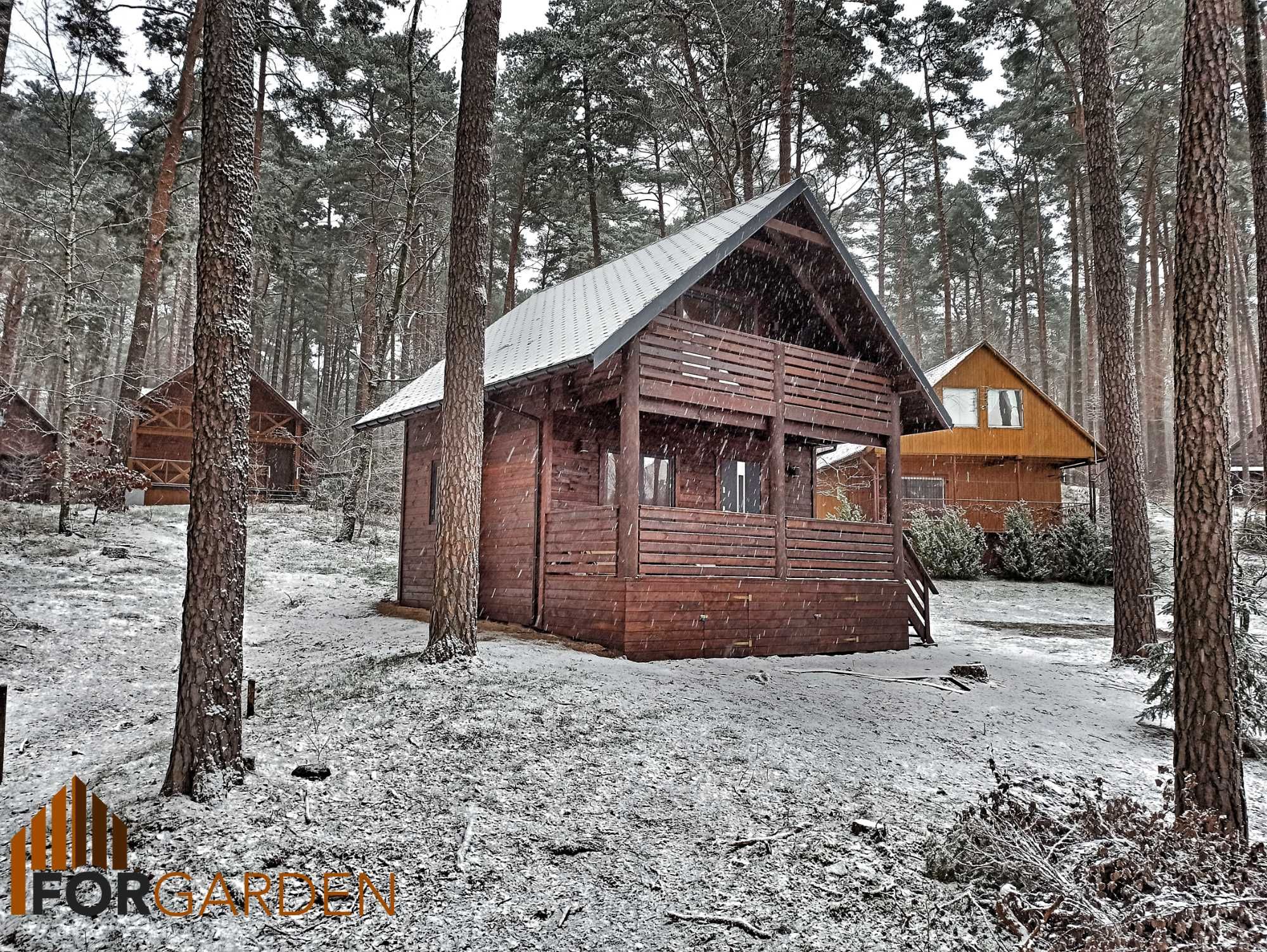 domek drewniany całoroczny, letniskowy