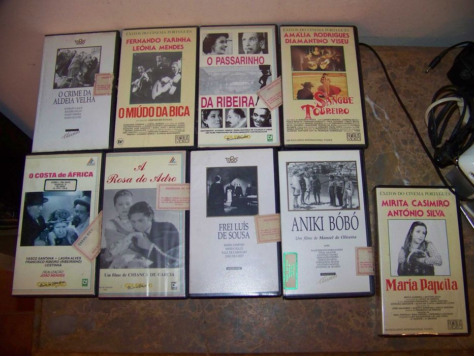 lote de 18 filmes portugueses antigos em VHS