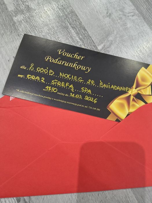 Voucher podarunkowy nocleg + spa