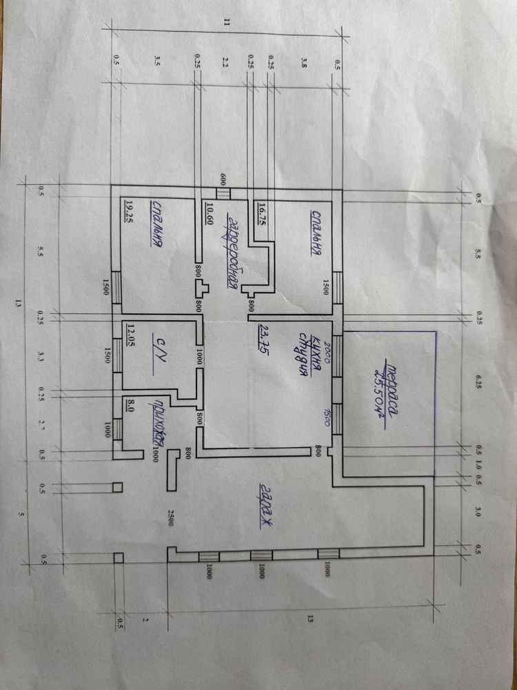 Продам участок с коробкой