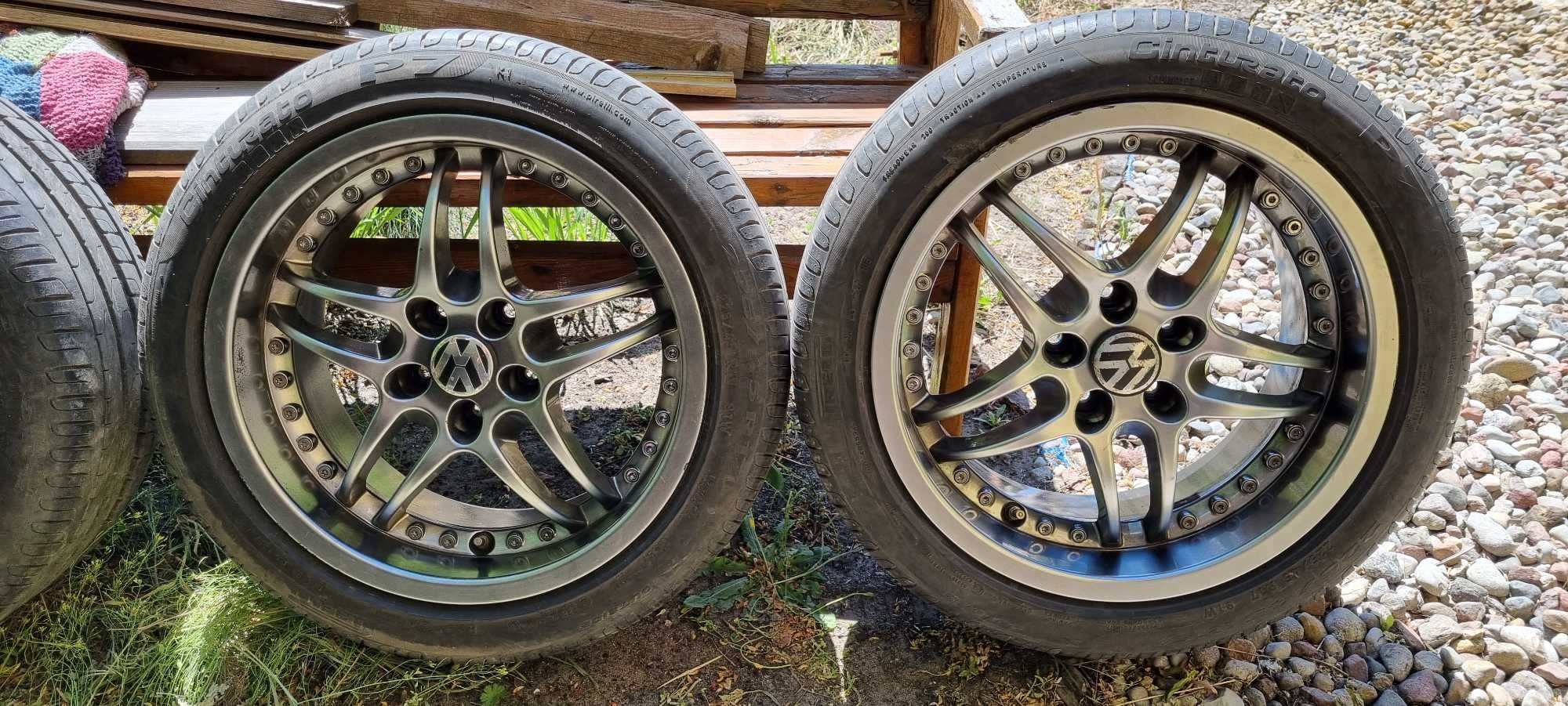 KOŁA VW 5X112 17''ET-33,czujniki ciśnienia. Opony lato 225/45 w bdb