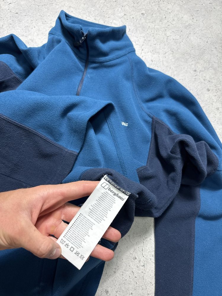 Мужская Флисовая Кофта Berghaus 1/4 Зип Оригинал Идеал M