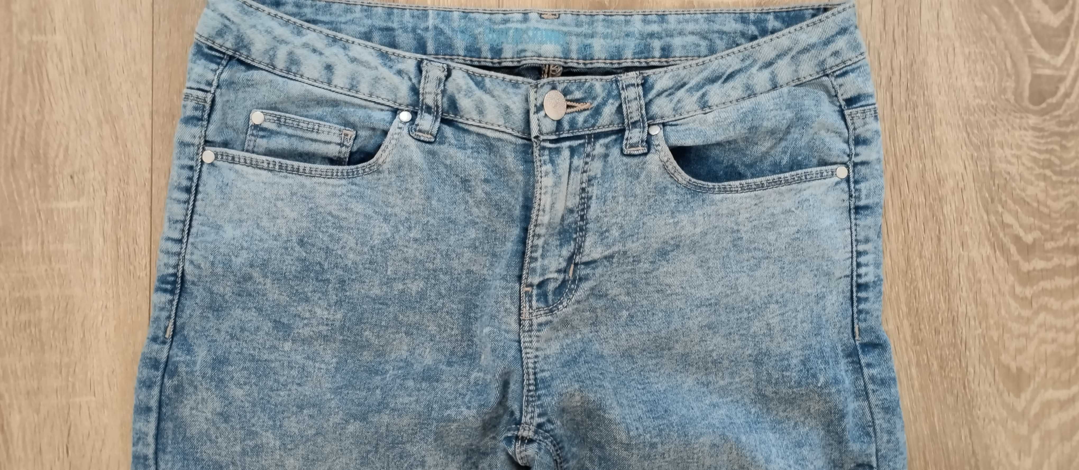 Spodnie jeansowe damskie marmurkowe 36 Denim Co